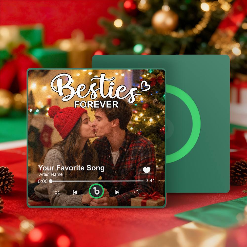 Christmas Gifts Custom Music Fridge Magnets Custom Photo Frames Fridge Magnets Music Wall Stickers Photo Stickers Song Magnets That Can Play Music for Your Loved Ones - CustomPhotoKeychainAU