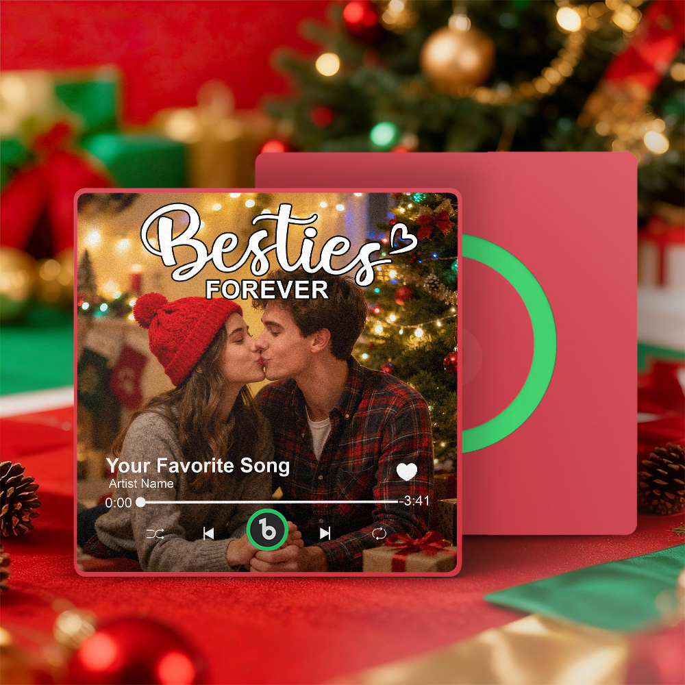 Christmas Gifts Custom Music Fridge Magnets Custom Photo Frames Fridge Magnets Music Wall Stickers Photo Stickers Song Magnets That Can Play Music for Your Loved Ones - CustomPhotoKeychainAU