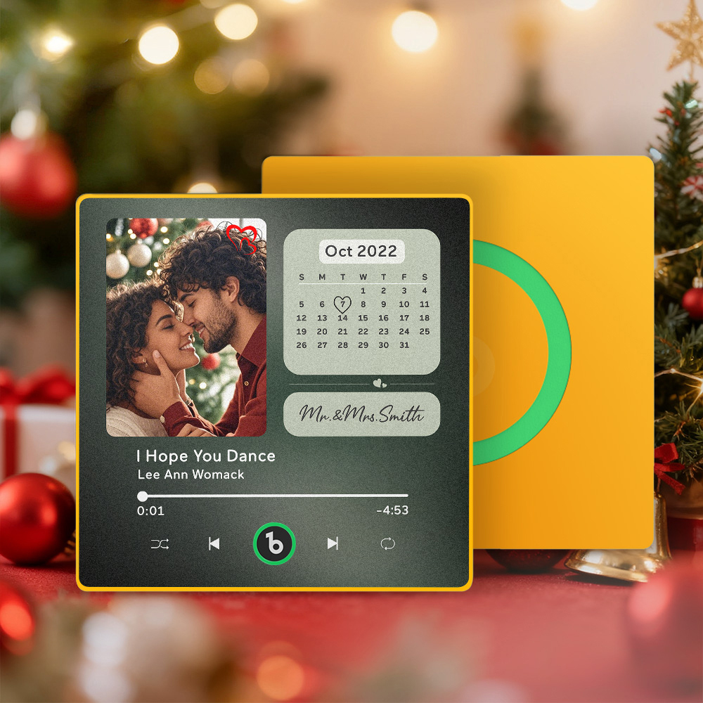 Christmas Gifts Custom Music Fridge Magnets Custom Photo Frames Fridge Magnets Music Wall Stickers Photo Stickers Song Magnets That Can Play Music for Your Loved Ones - CustomPhotoKeychainAU