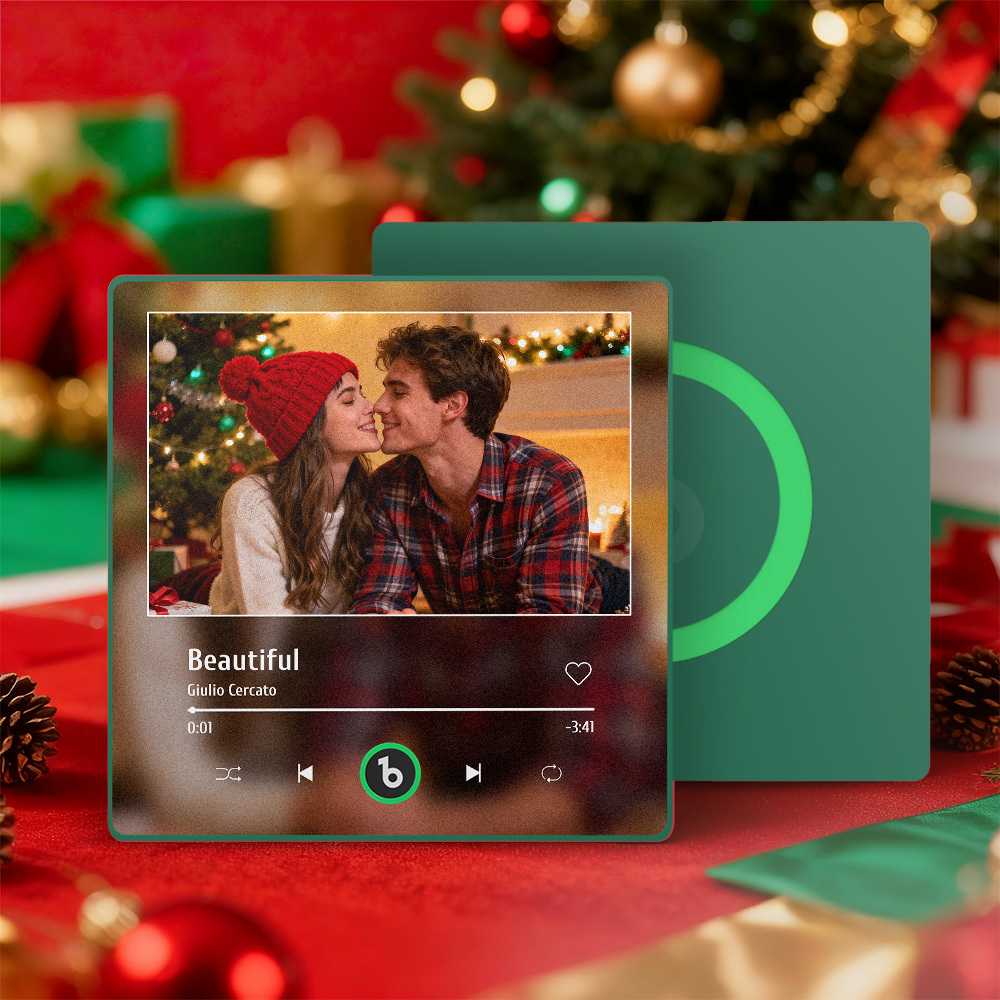 Christmas Gifts Custom Music Fridge Magnets Custom Photo Frames Fridge Magnets Music Wall Stickers Photo Stickers Song Magnets That Can Play Music for Your Loved Ones - CustomPhotoKeychainAU