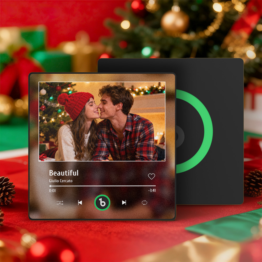 Christmas Gifts Custom Music Fridge Magnets Custom Photo Frames Fridge Magnets Music Wall Stickers Photo Stickers Song Magnets That Can Play Music for Your Loved Ones - CustomPhotoKeychainAU