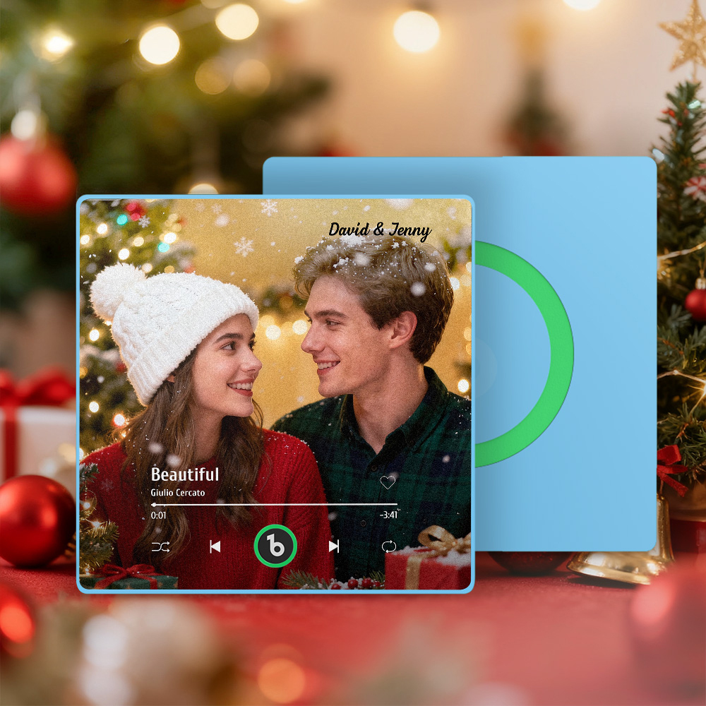 Christmas Gifts Custom Music Fridge Magnets Custom Photo Frames Fridge Magnets Music Wall Stickers Photo Stickers Song Magnets That Can Play Music for Your Loved Ones - CustomPhotoKeychainAU