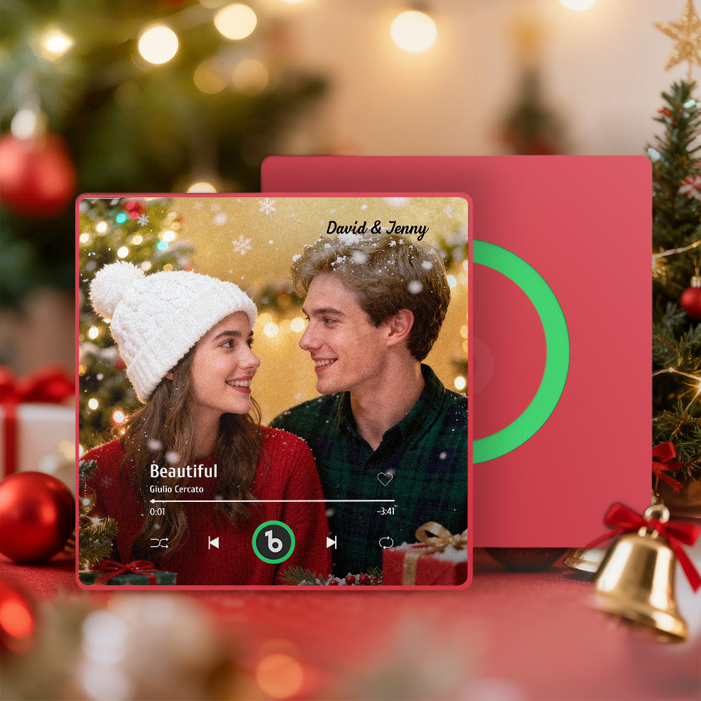 Christmas Gifts Custom Music Fridge Magnets Custom Photo Frames Fridge Magnets Music Wall Stickers Photo Stickers Song Magnets That Can Play Music for Your Loved Ones - CustomPhotoKeychainAU