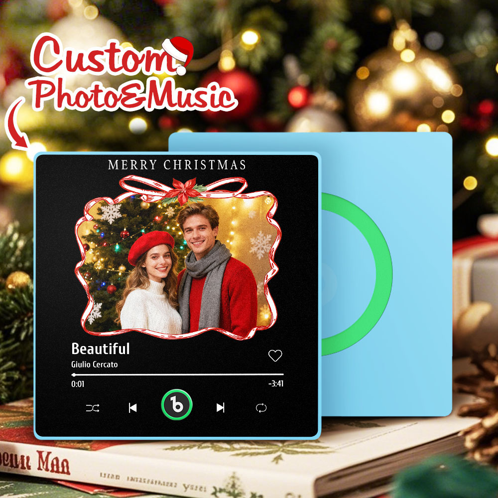 Custom Music Fridge Magnets With Christmas Atmosphere Custom Music And Images For Your Loved Ones - CustomPhotoKeychainAU