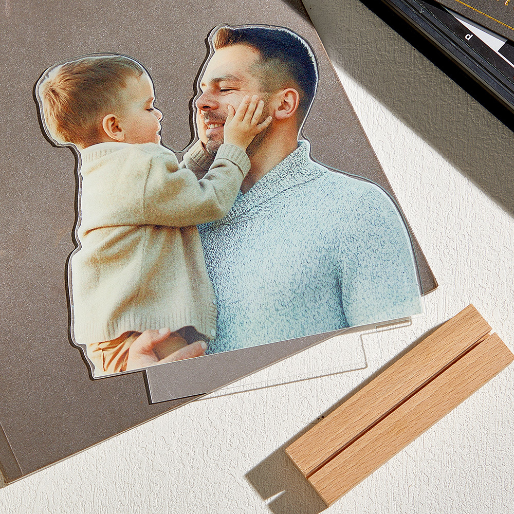 Custom Photo Statuette, Gifts for Dad, Photo Gifts, Anniversary Gift for Him, Her, Acrylic Photo Cutouts - CustomPhotoKeychainAU