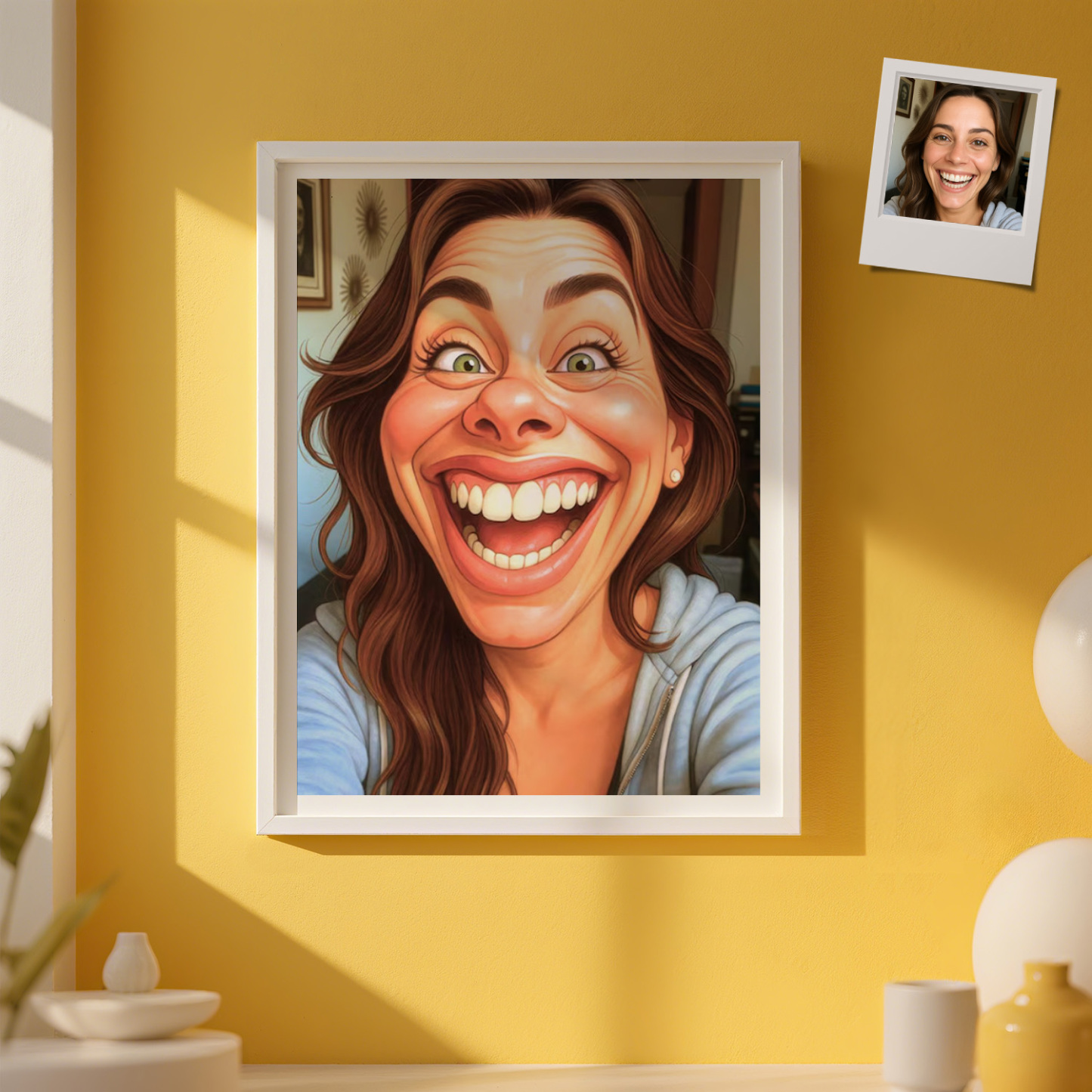Custom Funny Caricature Portrait Frame Transform Your Photo into Hilarious Art Gift - CustomPhotoKeychainAU