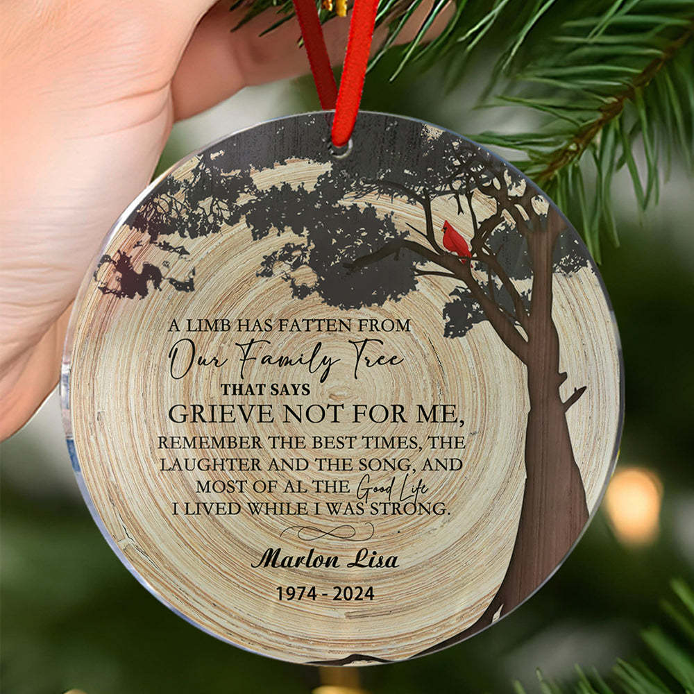 Personalized Memorial Christmas Ornaments Loss of Loved One Ornaments Remembrance Gifts - CustomPhotoKeychainAU