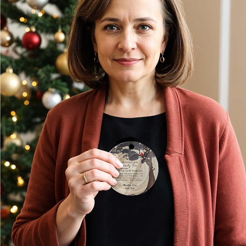 Personalized Memorial Christmas Ornaments Loss of Loved One Ornaments Remembrance Gifts - CustomPhotoKeychainAU