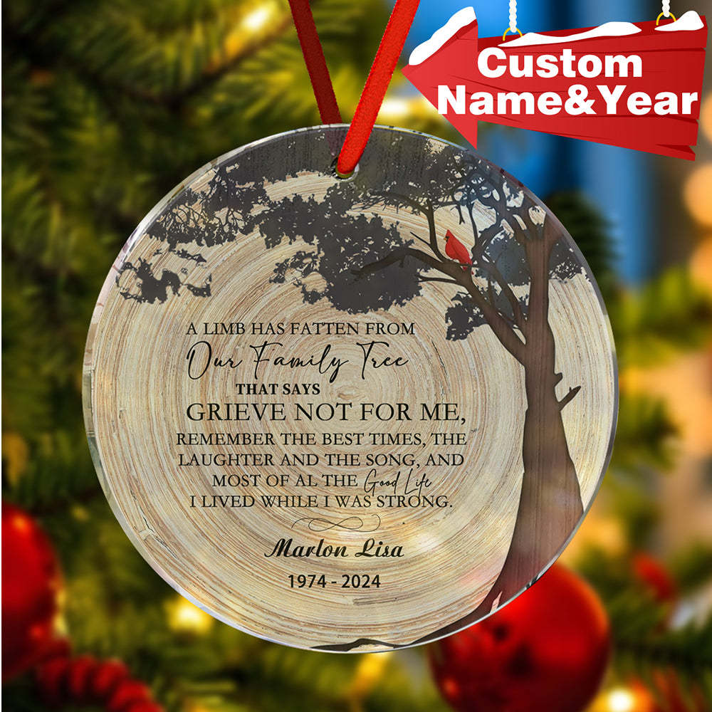 Personalized Memorial Christmas Ornaments Loss of Loved One Ornaments Remembrance Gifts - CustomPhotoKeychainAU