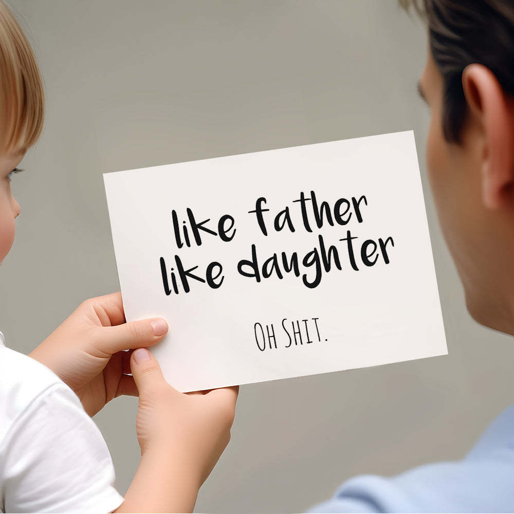 Humor Card for Dad Funny Fathers Day Card from Daughter Fathers Day Card - customphotokeychain