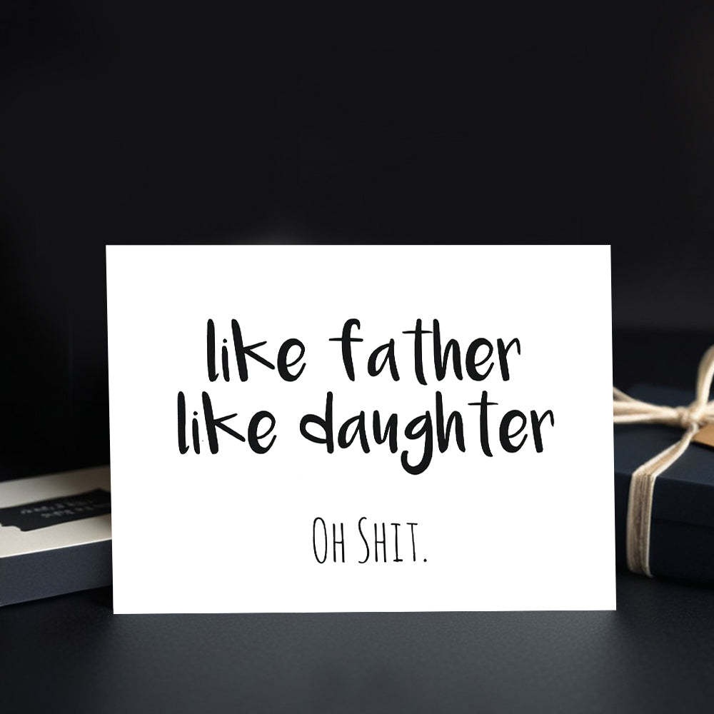 Humor Card for Dad Funny Fathers Day Card from Daughter Fathers Day Card - customphotokeychain