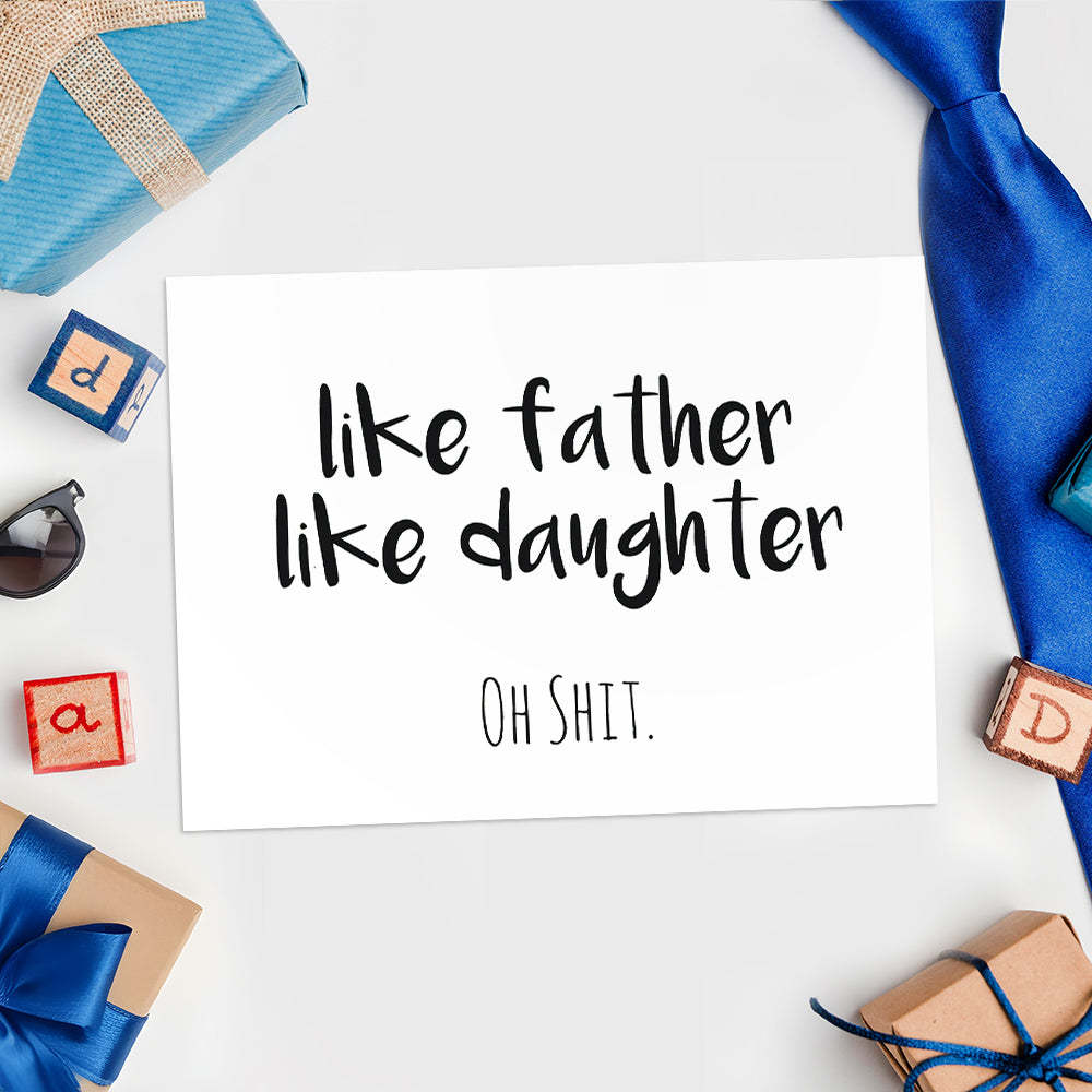 Humor Card for Dad Funny Fathers Day Card from Daughter Fathers Day Card - customphotokeychain