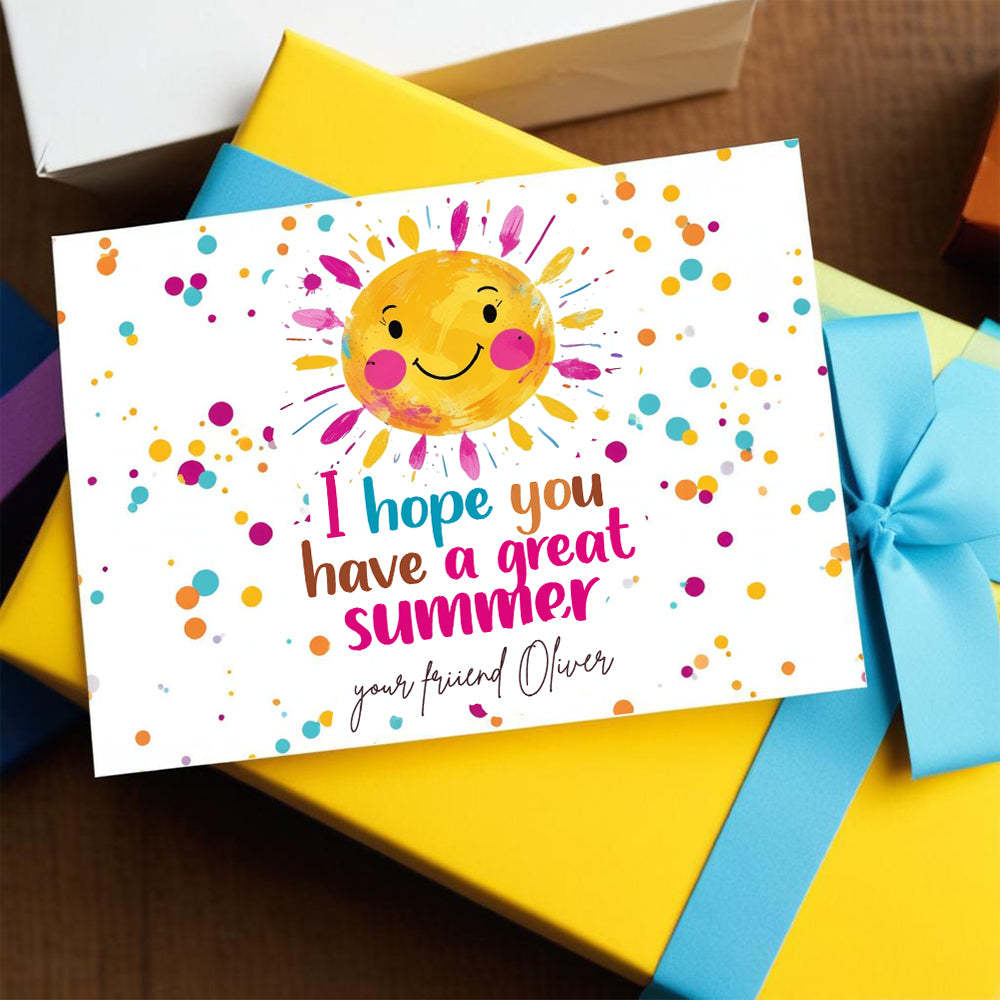 Teacher Appreciation Gifts Ice Cream Card Student End Of School Year Gift - customphotokeychain