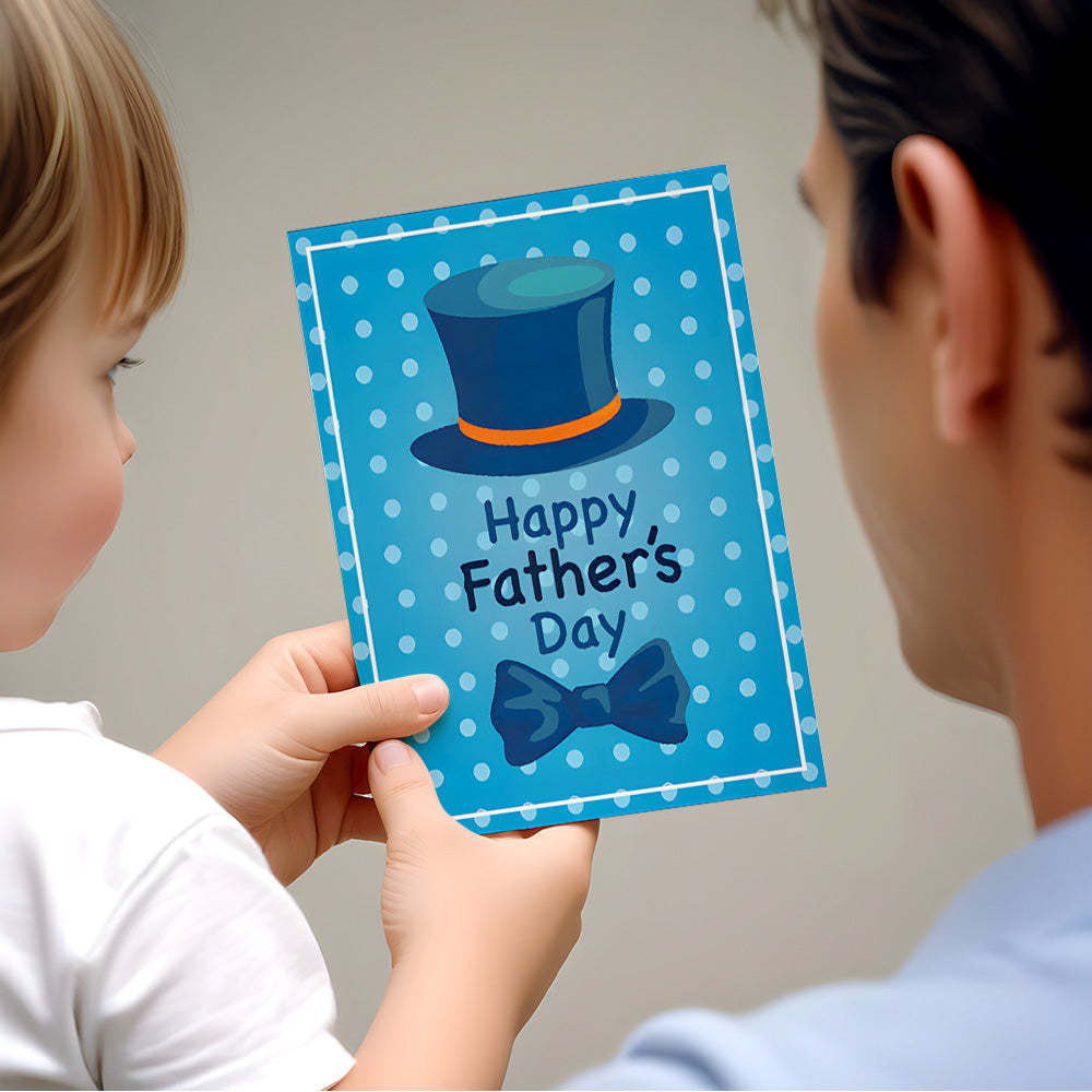 Father's Day Card for Husband Father's Day Greeting Card - customphotokeychain