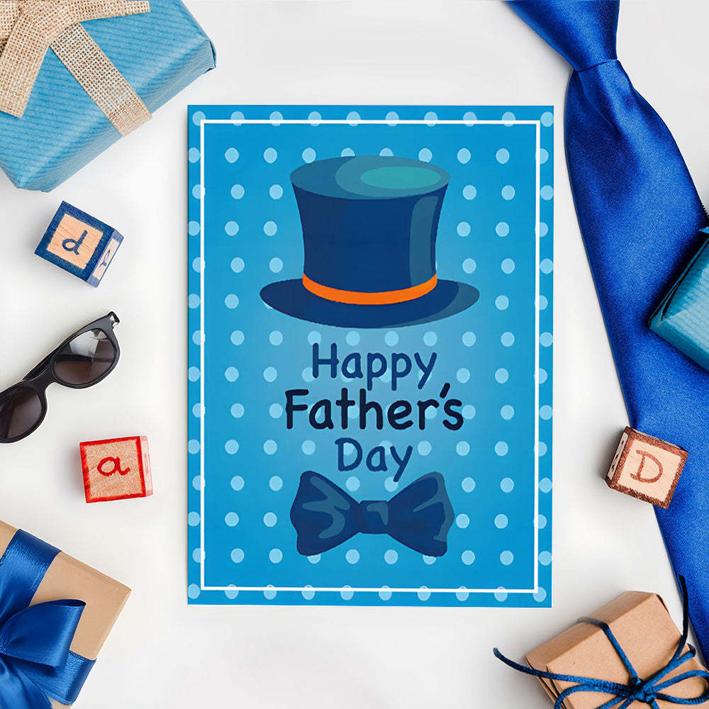 Father's Day Card for Husband Father's Day Greeting Card - customphotokeychain