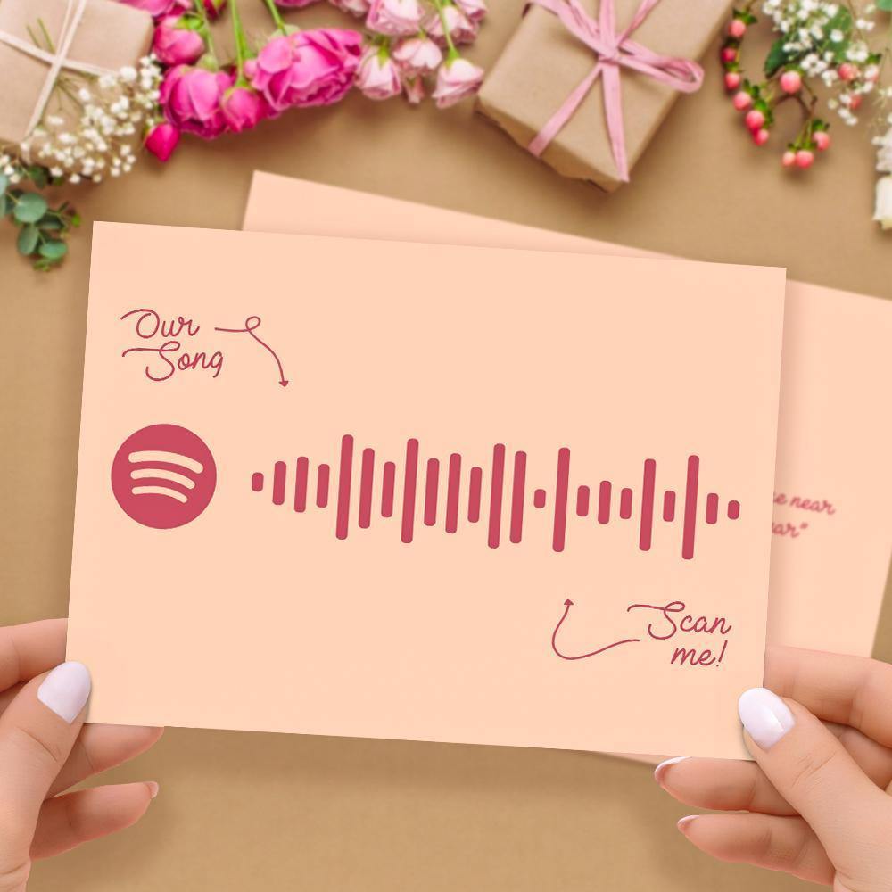 Custom Spotify Code Music Cards With Your Song For Gift - myphotokeyringau