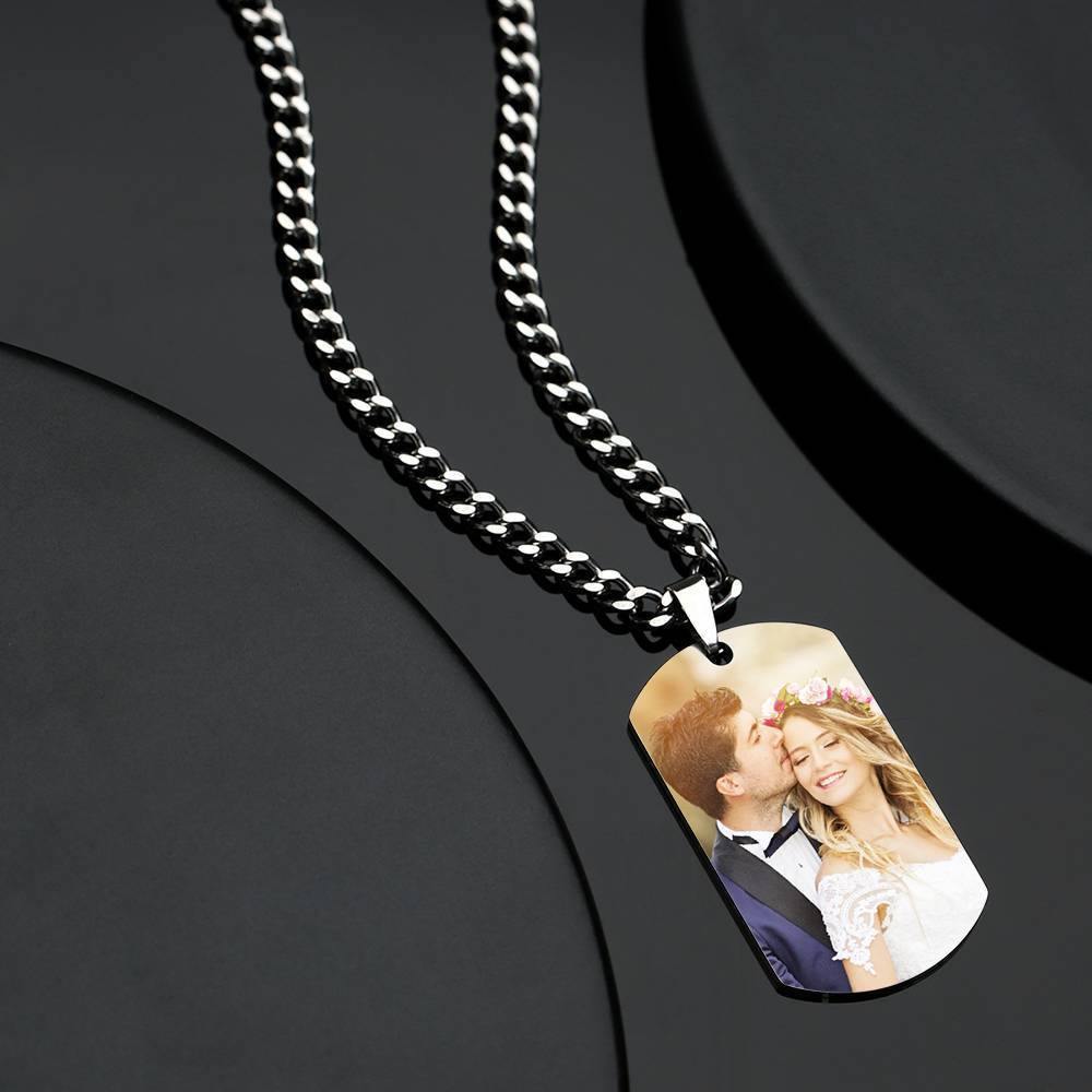 Custom SquareStainless Steel Photo Pendant Christmas Gift For Him - myphotokeyringau