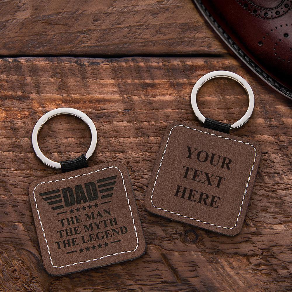 Custom Keychain Personalized Engraved Leather Keychain Christmas Gifts - myphotokeyringau