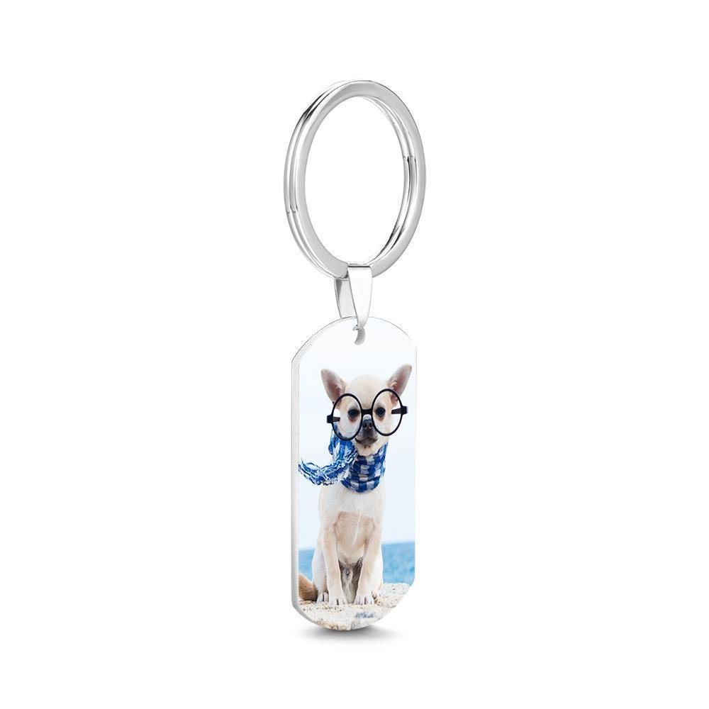 Photo Tag Keyring With Engraving Stainless Steel - myphotokeyringau