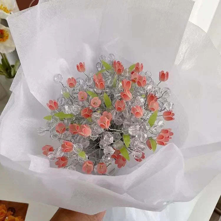 Tulip DIY Bouquet Light Luminous Gift for Her Romantic Gift - customphotokeychain