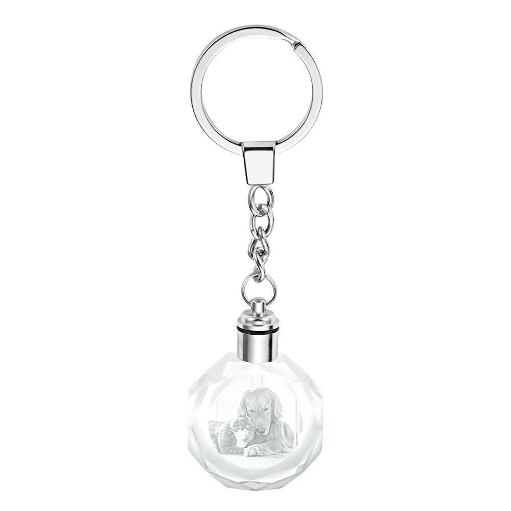Custom Crystal Pet Photo Keyring - myphotokeyringau