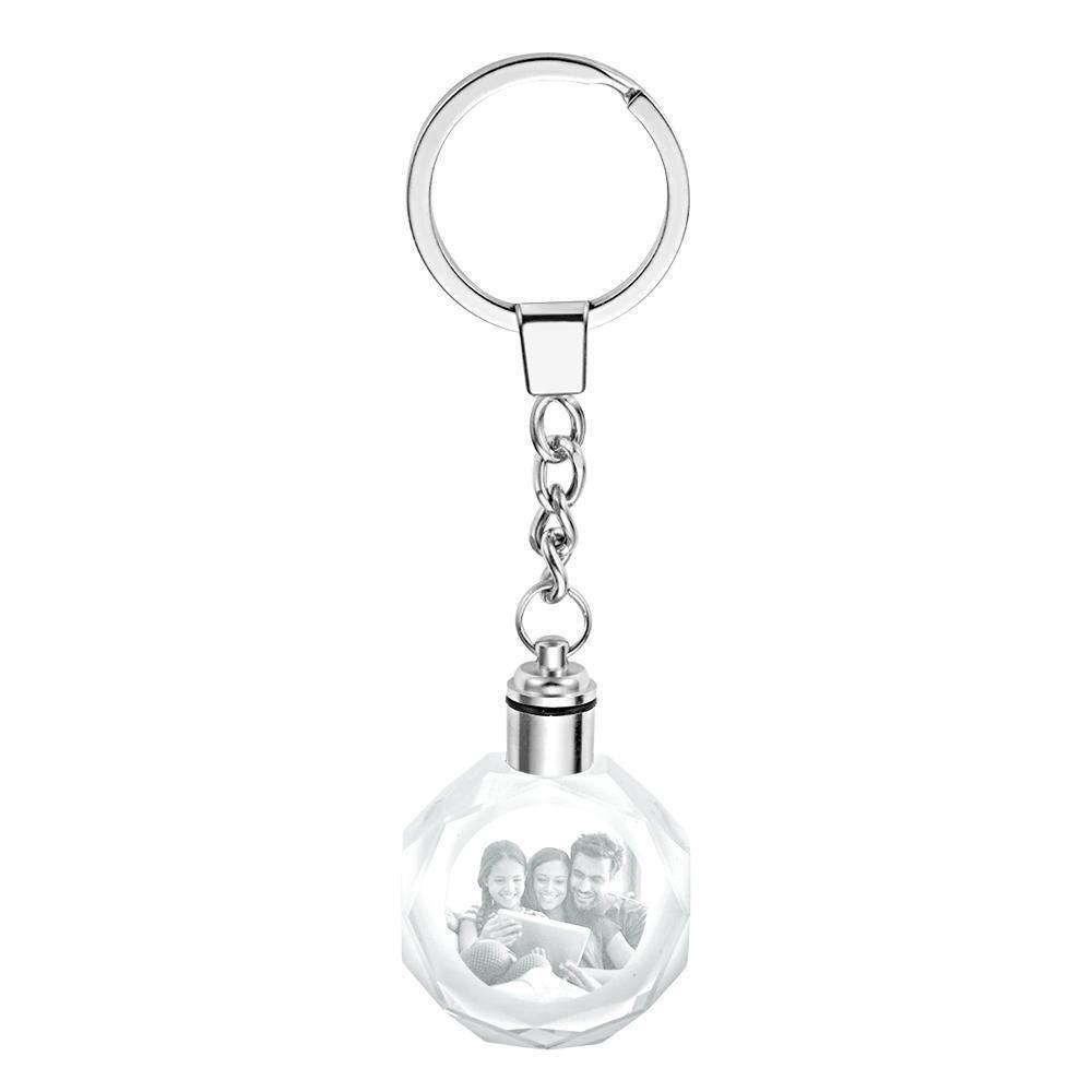Custom Crystal Family Photo Keyring - myphotokeyringau