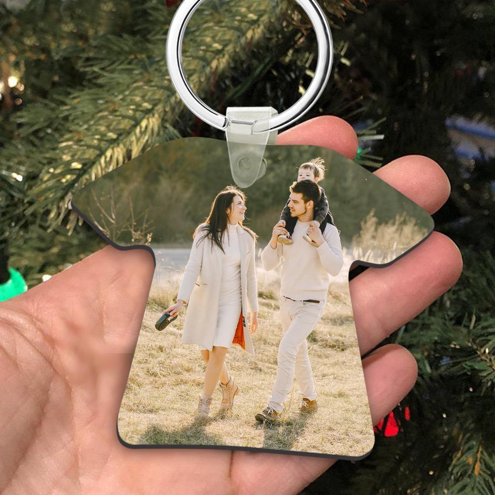 Custom Photo Keychain Memorial Gift T-shirt Shape Decorations - myphotokeyringau