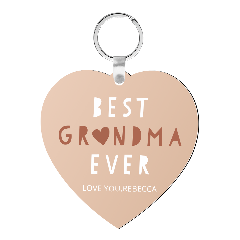 Custom Photo Keychain Best Grandma Ever - myphotokeyringau