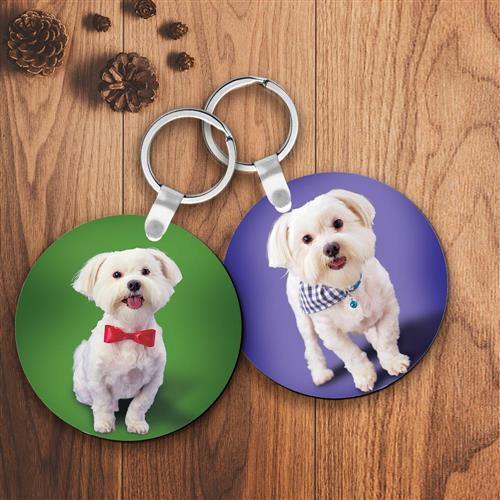 personalised Keychain Custom Round Photo Keychain For Pet - myphotokeyringau
