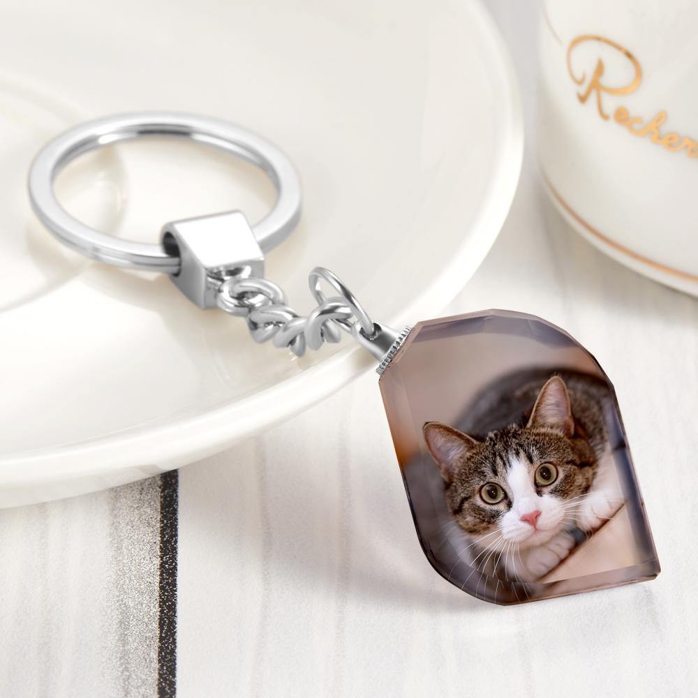 Gift for Her Custom Photo Keyring Crystal Keyring - myphotokeyringau