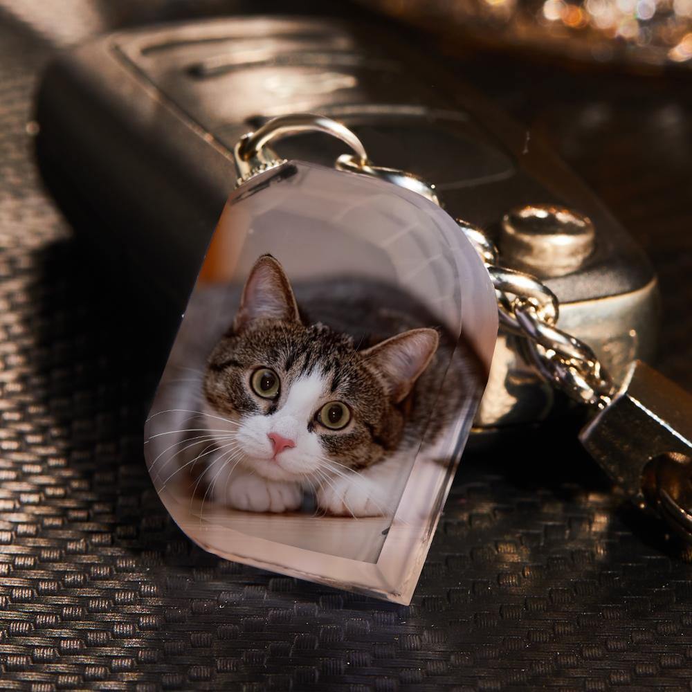 Gift for Her Custom Photo Keyring Crystal Keyring - myphotokeyringau