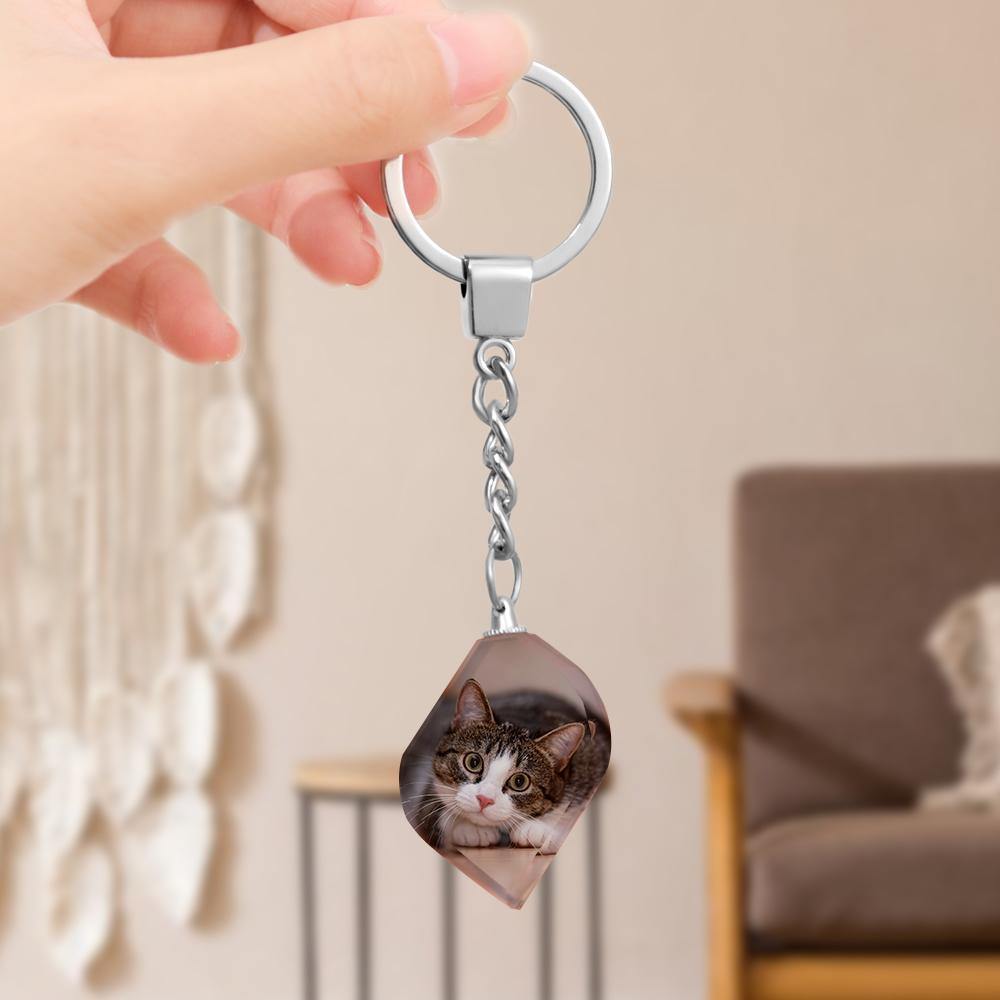 Gift for Her Custom Photo Keyring Crystal Keyring - myphotokeyringau