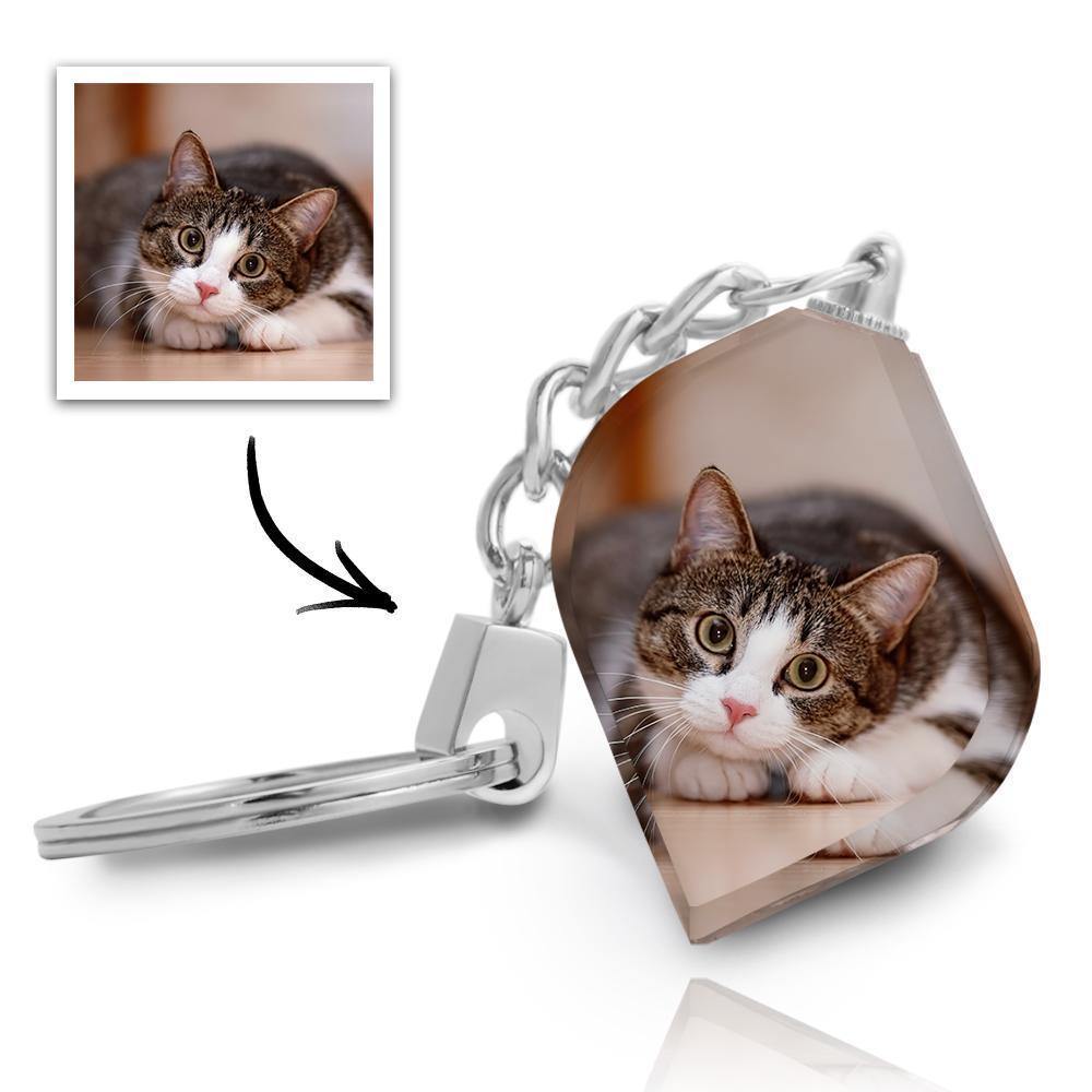 Gift for Her Custom Photo Keyring Crystal Keyring - myphotokeyringau