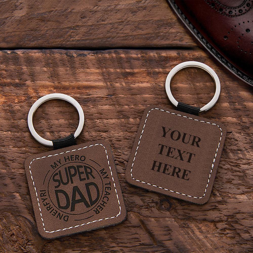 Custom Keychain Personalized Engraved Leather Keychain Christmas Gifts - myphotokeyringau