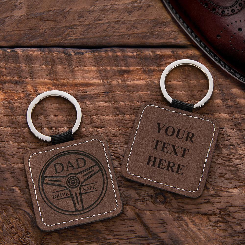 Custom Keychain Personalized Engraved Leather Keychain Christmas Gifts - myphotokeyringau