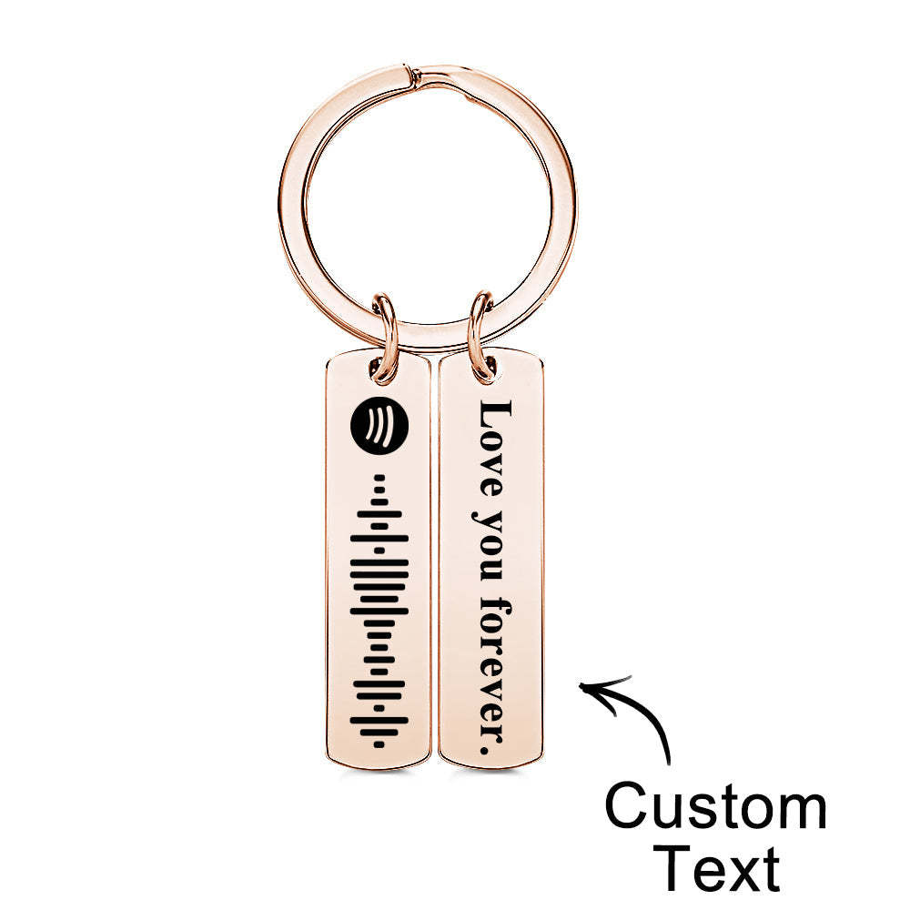 Personalized Scannable Spotify Code Keychain Unique Music Code Name Keychain Gift For Her - customphotokeychain