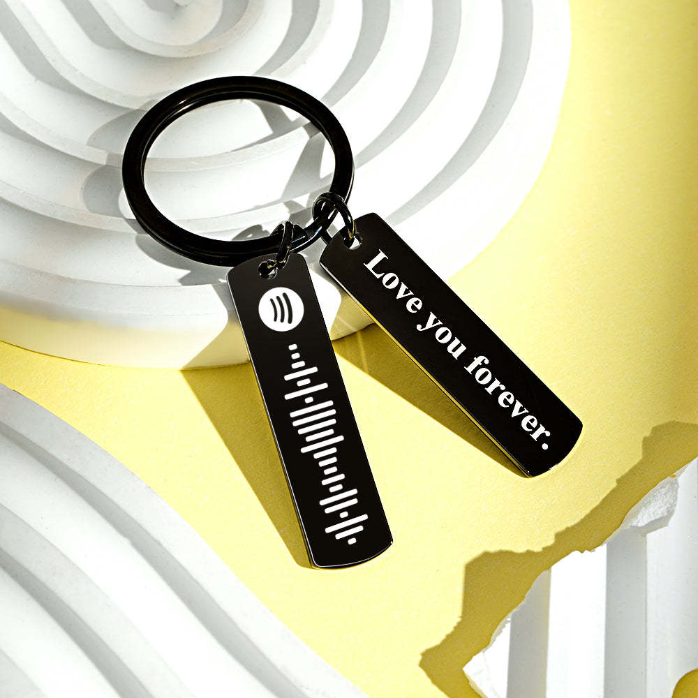 Personalized Scannable Spotify Code Keychain Unique Music Code Name Keychain Gift For Her - customphotokeychain