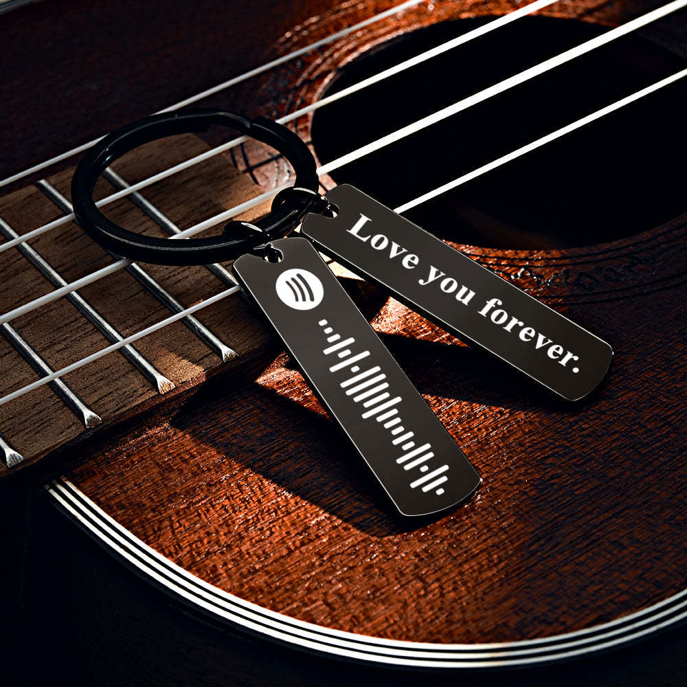 Personalized Scannable Spotify Code Keychain Unique Music Code Name Keychain Gift For Her - customphotokeychain
