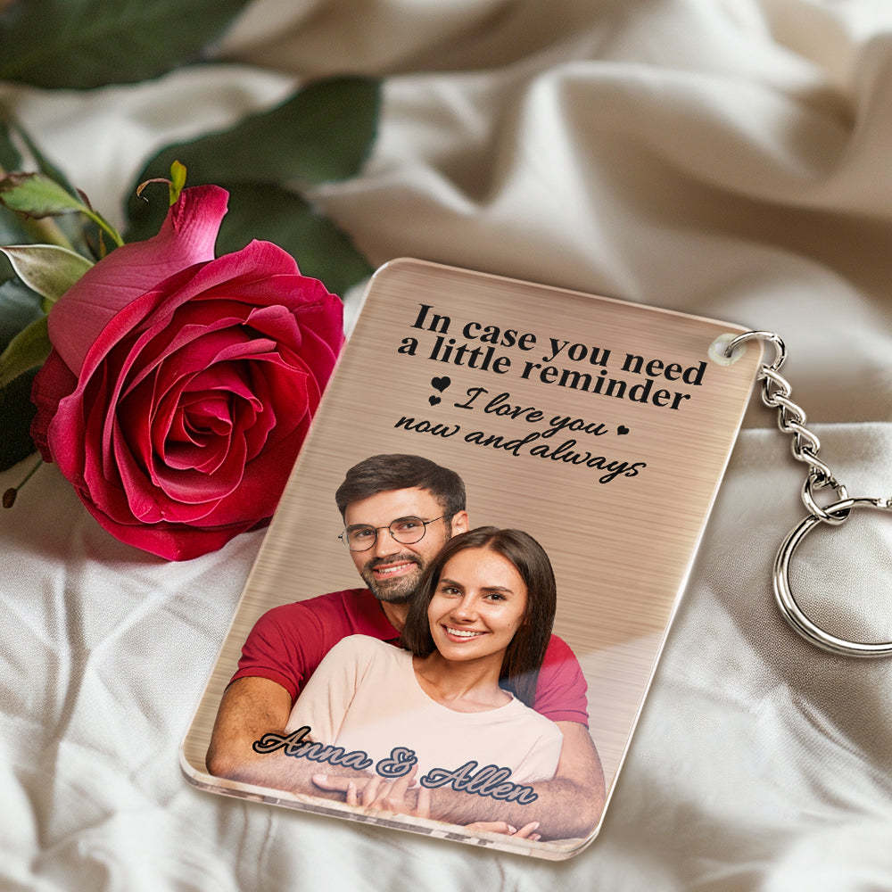 Custom Spotify Keychain Personalized Photo Keychain I Love You Now And Always Keyring - customphotokeychain