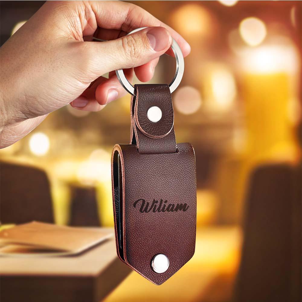 Custom Leather Cartoon Animation Picture Keychain