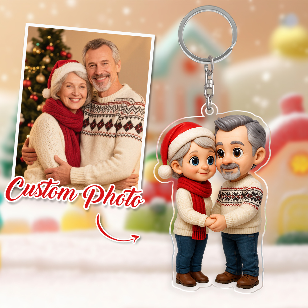 Personalized Acrylic Cartoon Keychain Custom Figure Keychain Photo Bag Charm Unique Keepsake Gift For Girlfriend Anniversary Birthday Gift