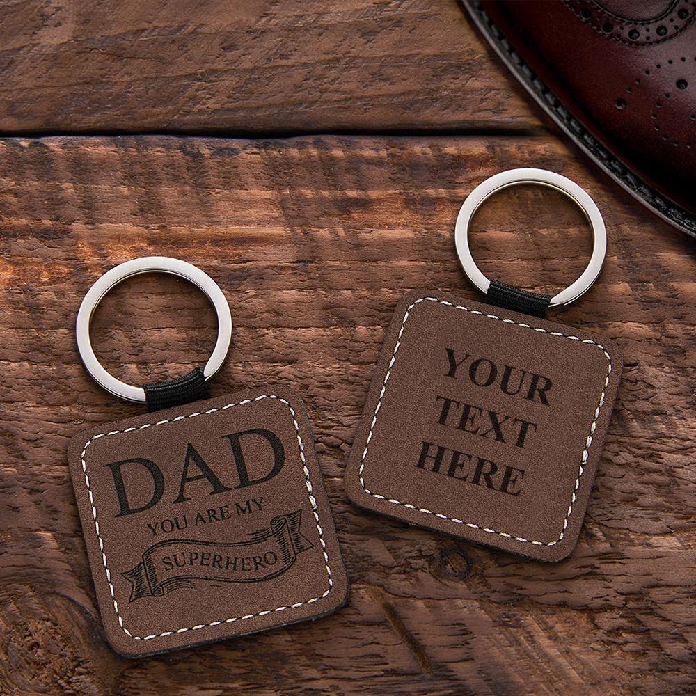 Custom Keychain Personalized Engraved Leather Keychain Christmas Gifts - myphotokeyringau