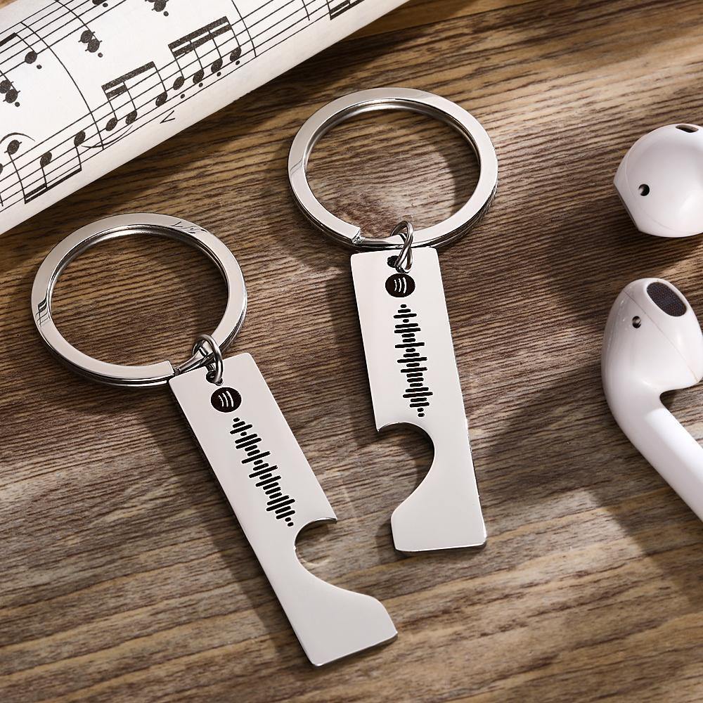 Scannable Custom Spotify Code Keyring 2pcs a Set - myphotokeyringau
