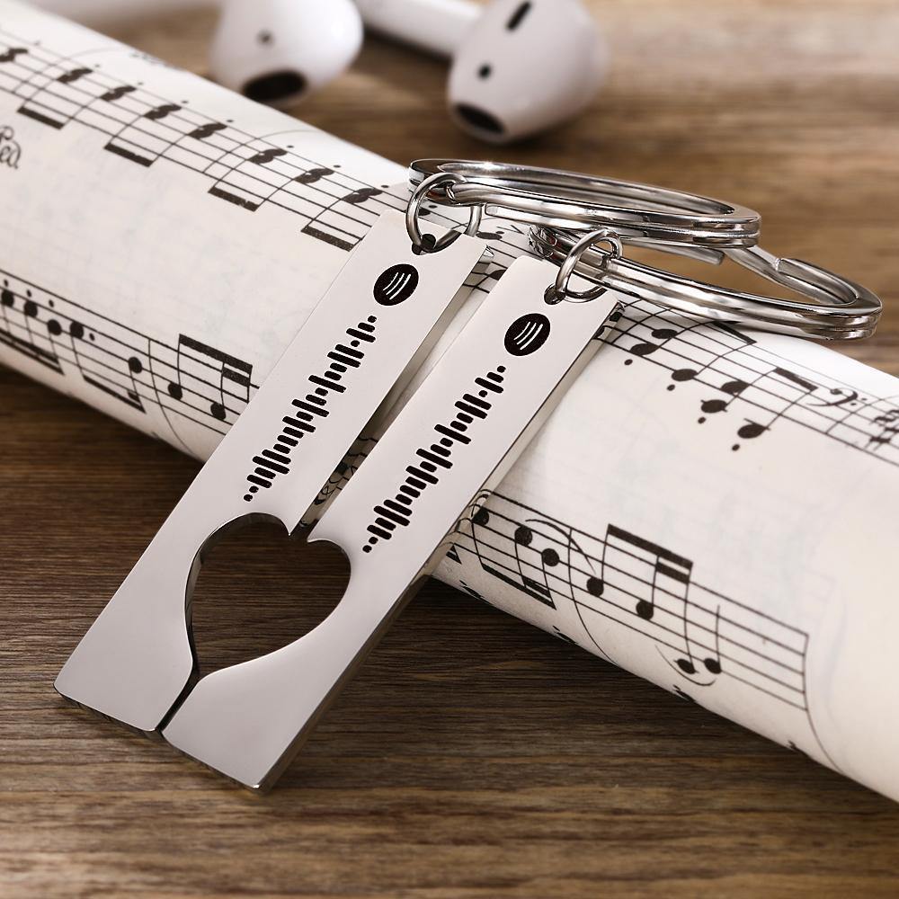 Scannable Custom Spotify Code Keyring 2pcs a Set - myphotokeyringau
