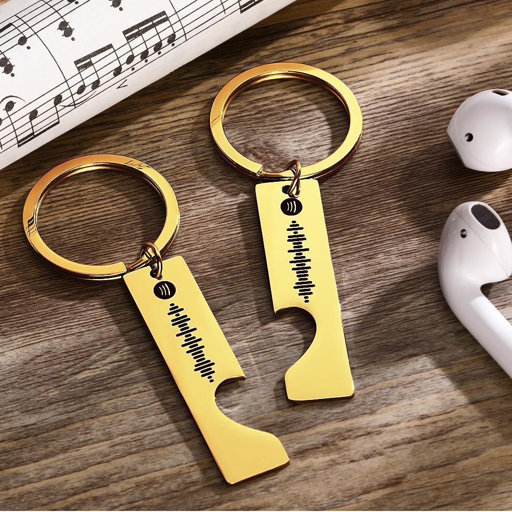 Scannable Custom Spotify Code Keyring 2pcs a Set - myphotokeyringau