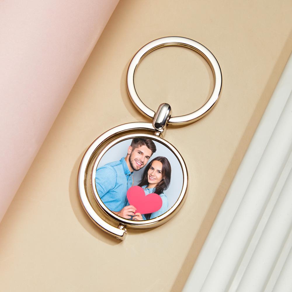 Custom Photo Keychain Whirling Simple Metal Gifts - customphotokeychain