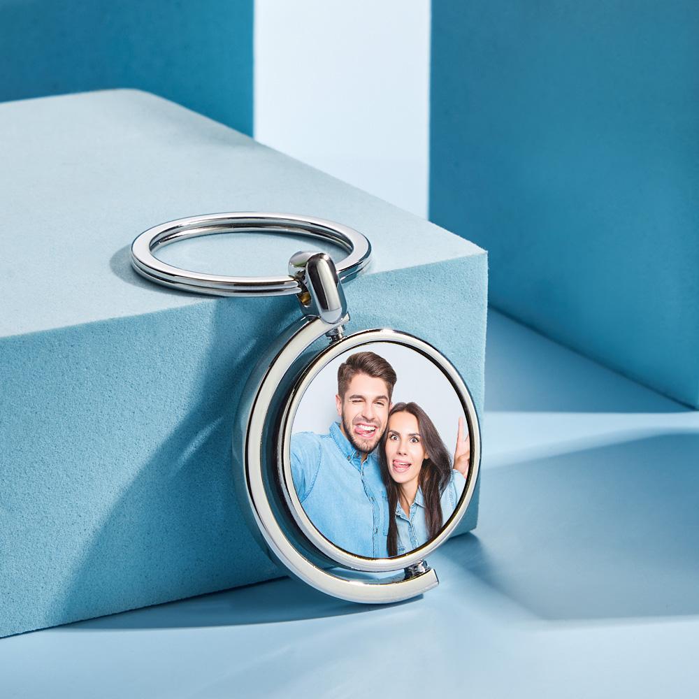 Custom Photo Keychain Whirling Simple Metal Gifts - customphotokeychain
