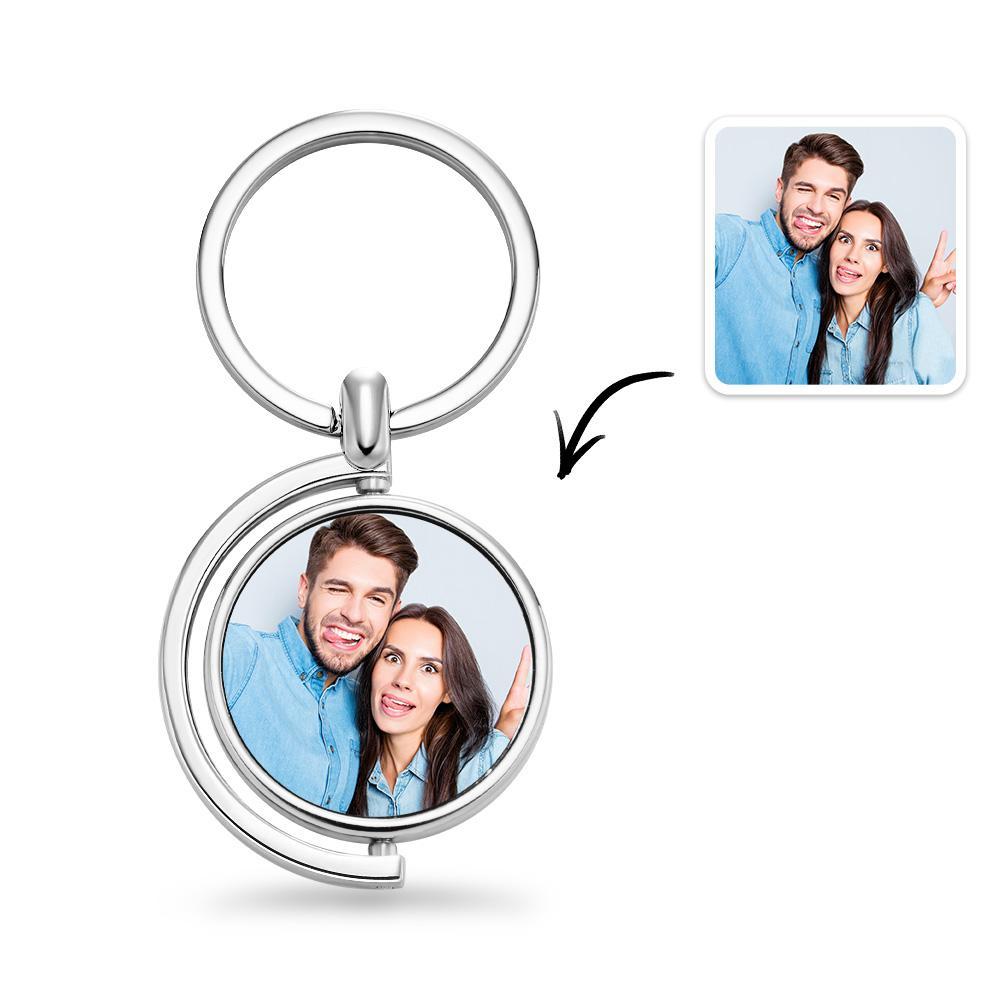 Custom Photo Keychain Whirling Simple Metal Gifts - customphotokeychain