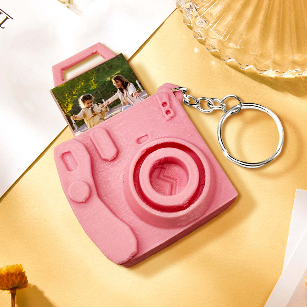 Custom Photo Mini Camera Keychain Personalized Camera Keychain with Pull Out Picture - customphotokeychain