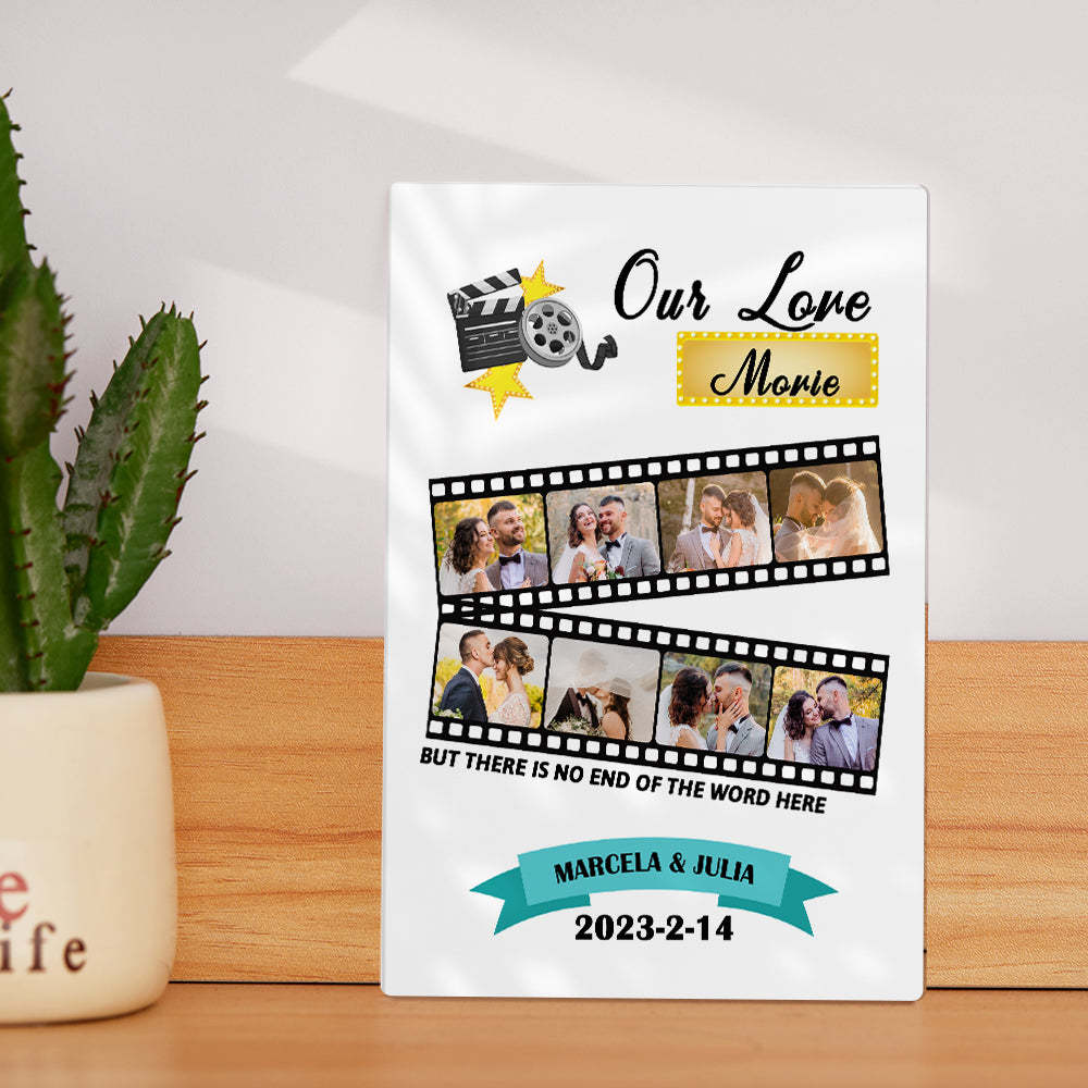 Custom Roll Photo Keychain Personalized Plaque Gift For Her - customphotokeychain